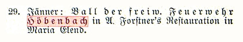 Forstner Anton Gasthaus "Zur schönen Aussicht" Höbenbach 58 (Maria Ellend 1)
